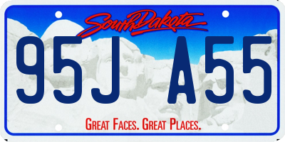 SD license plate 95JA55