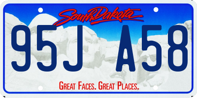 SD license plate 95JA58