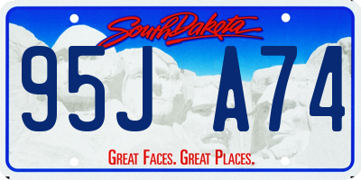 SD license plate 95JA74
