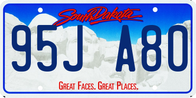 SD license plate 95JA80