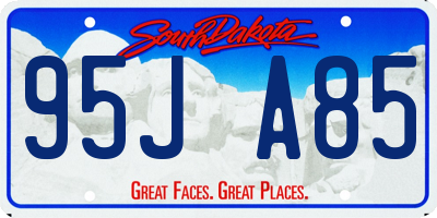 SD license plate 95JA85