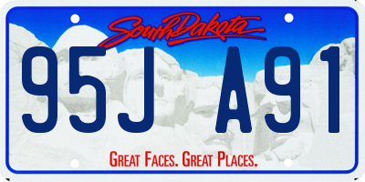 SD license plate 95JA91
