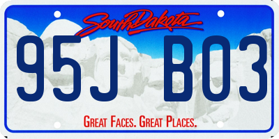 SD license plate 95JB03