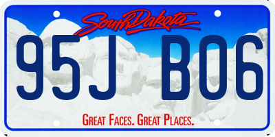 SD license plate 95JB06