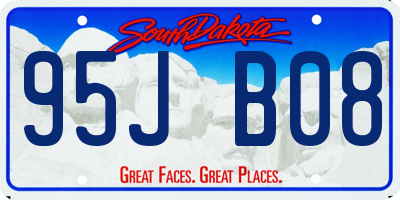 SD license plate 95JB08