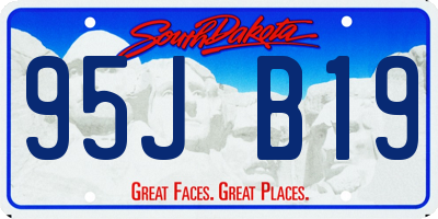 SD license plate 95JB19