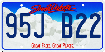 SD license plate 95JB22