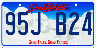 SD license plate 95JB24