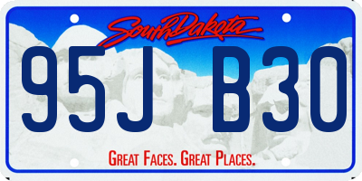 SD license plate 95JB30
