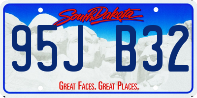 SD license plate 95JB32