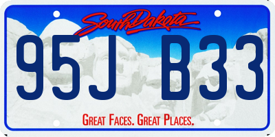 SD license plate 95JB33