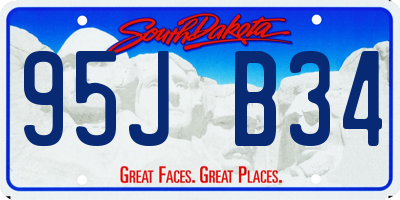 SD license plate 95JB34