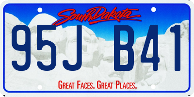 SD license plate 95JB41