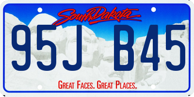 SD license plate 95JB45