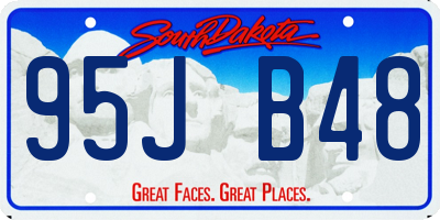 SD license plate 95JB48