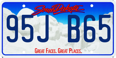 SD license plate 95JB65
