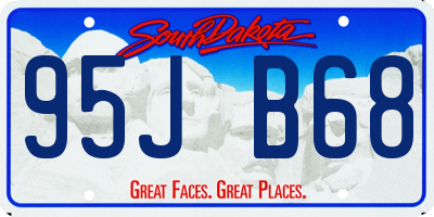 SD license plate 95JB68