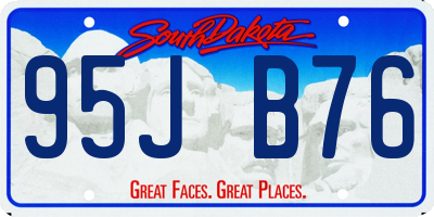 SD license plate 95JB76