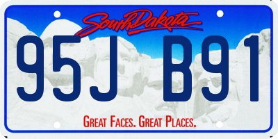 SD license plate 95JB91