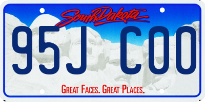 SD license plate 95JC00