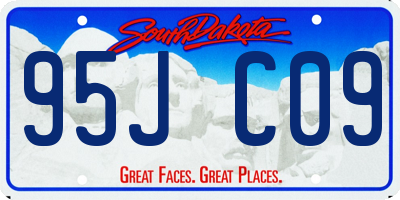 SD license plate 95JC09