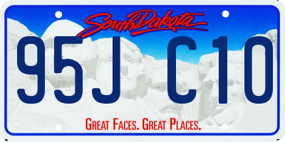 SD license plate 95JC10