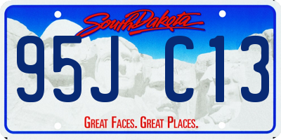 SD license plate 95JC13