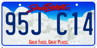 SD license plate 95JC14