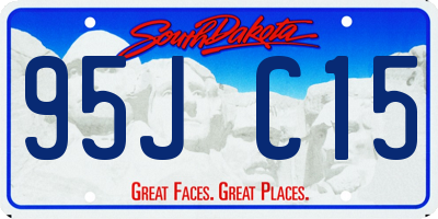 SD license plate 95JC15