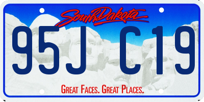 SD license plate 95JC19