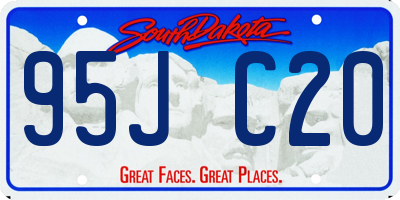 SD license plate 95JC20