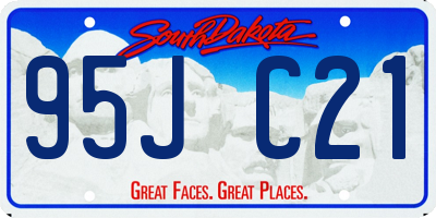 SD license plate 95JC21