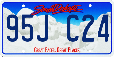 SD license plate 95JC24