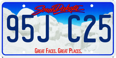 SD license plate 95JC25