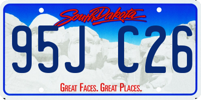 SD license plate 95JC26