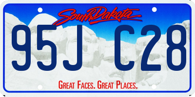 SD license plate 95JC28