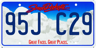 SD license plate 95JC29
