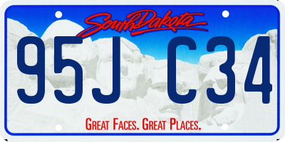 SD license plate 95JC34