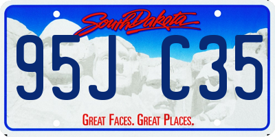 SD license plate 95JC35