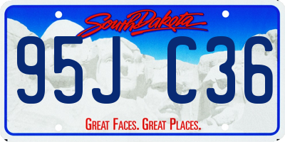 SD license plate 95JC36