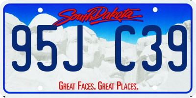 SD license plate 95JC39