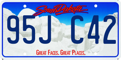 SD license plate 95JC42