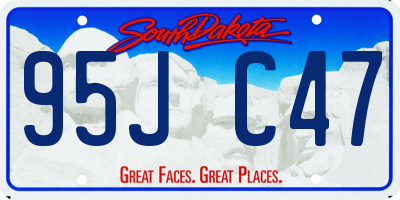 SD license plate 95JC47