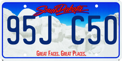 SD license plate 95JC50