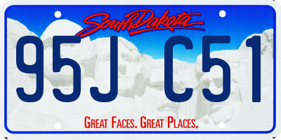 SD license plate 95JC51
