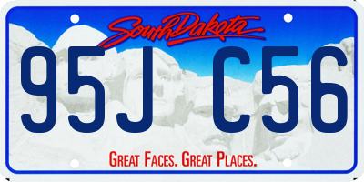 SD license plate 95JC56