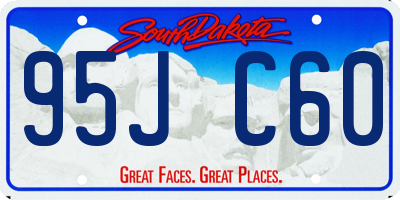 SD license plate 95JC60