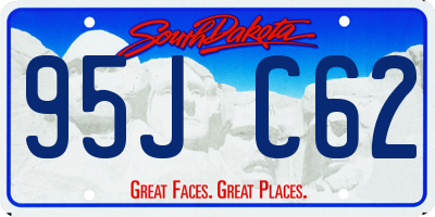 SD license plate 95JC62