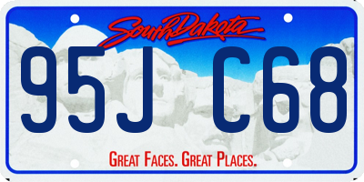 SD license plate 95JC68