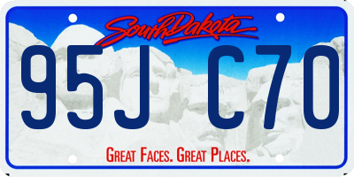 SD license plate 95JC70